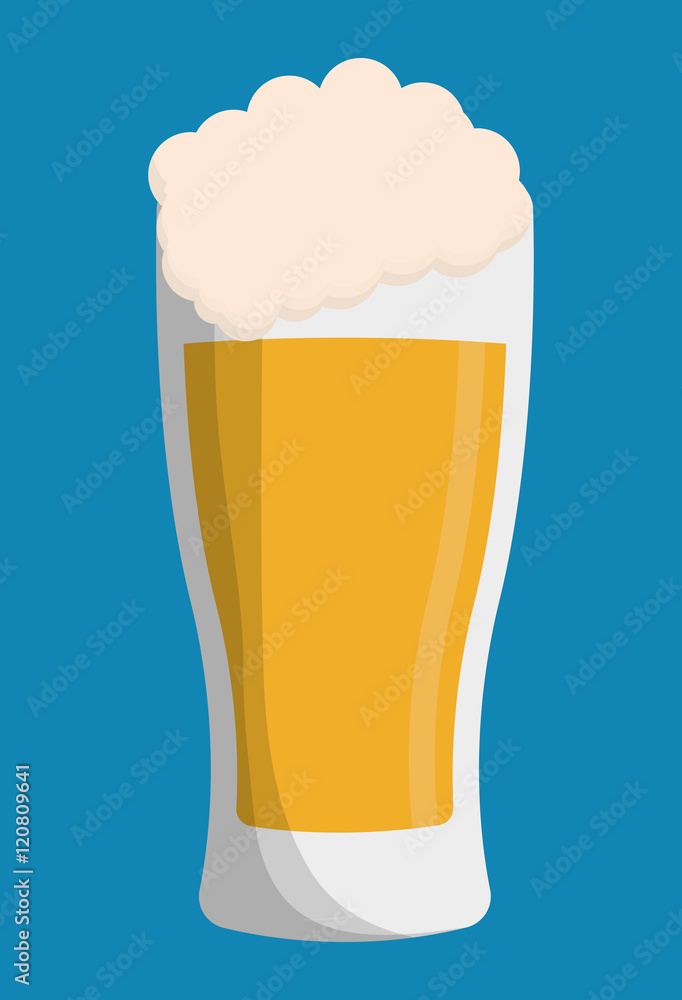 Beer glass icon. Drink beverage and alcohol theme. Colorful design. Vector illustration Beer glass icon. Drink beverage and alcohol theme. Colorful design. Vector illustration