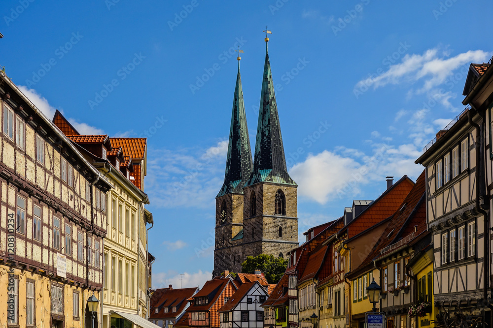 Fototapeta premium Stadtpanorama von Quedlinburg