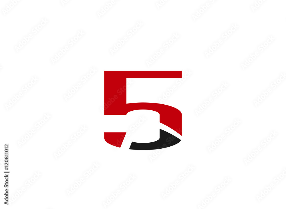Abstract icons for number 5 logo
Abstract icons for number 5 logo