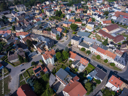 Aerial view of goessnitz altenburg thuringia town © artefacti