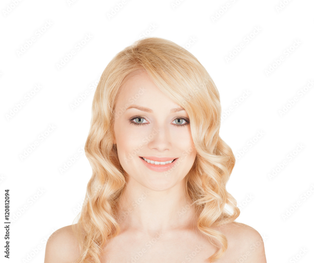 portrait the beautiful blonde the isolated background portrait the beautiful blonde the isolated background