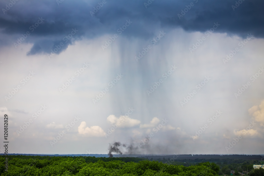 rain extinguishes the fire in the forest rain extinguishes the fire in the forest