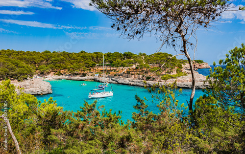 Fototapeta Naklejka Na Ścianę i Meble -  Idyllic Seaside Mediterranean Sea Majorca Spain