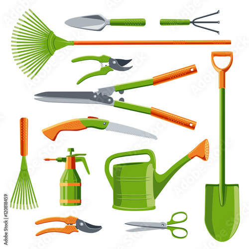 Essential gardening tools vector