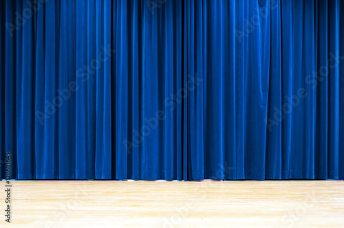 Blue Curtain Stage