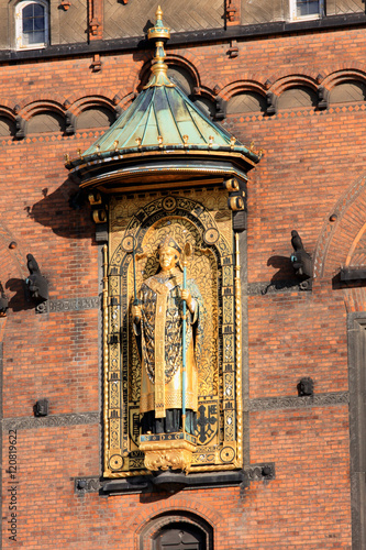 View of Copenhagen city hall detail, Denmark photo