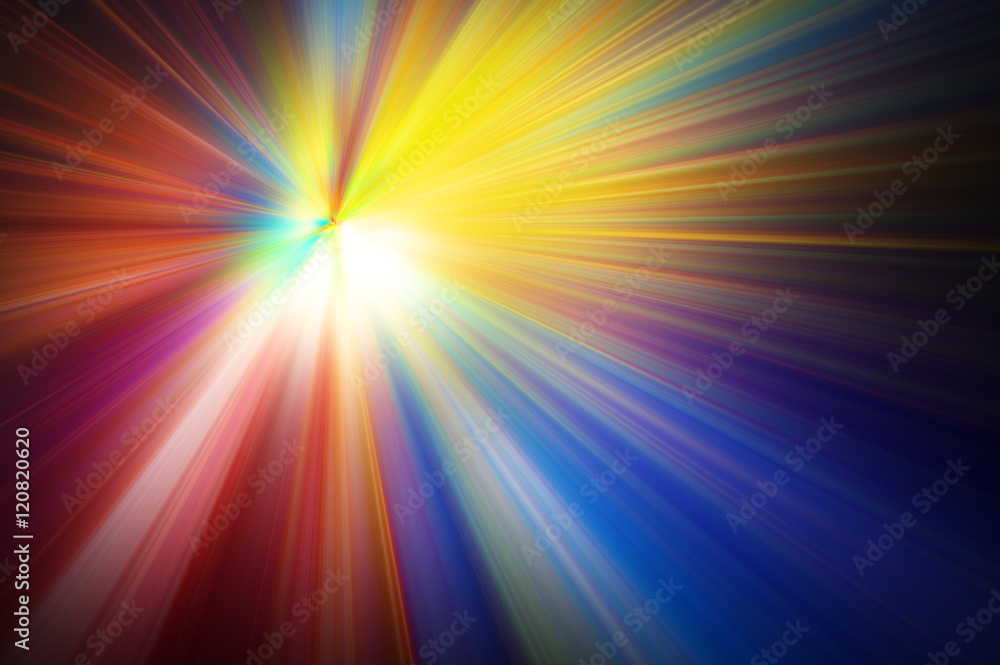 Obraz premium Esplosione di luce colorata