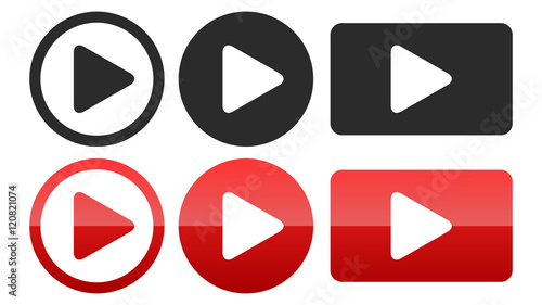 Isolated Play Buttons / Icons