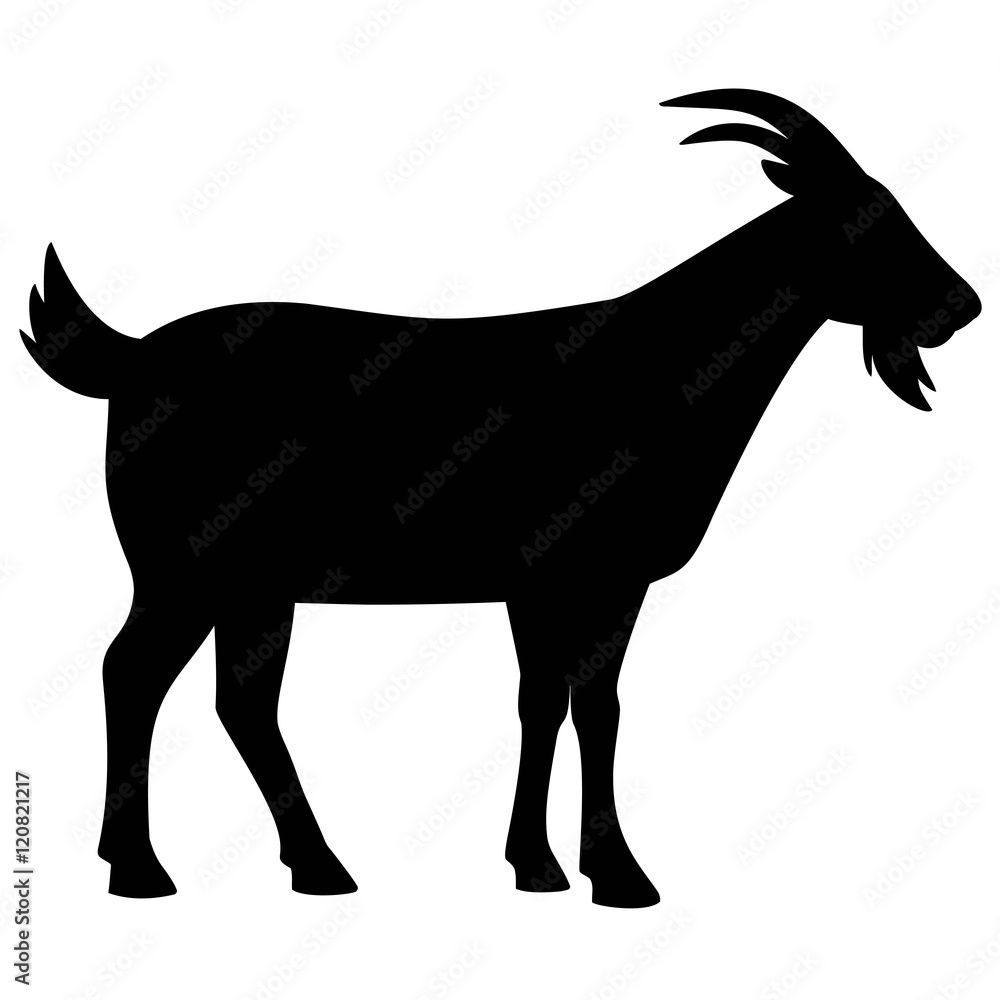 Goat Silhouette Stock Vector Adobe Stock Goat Silhouette Stock Vector Adobe Stock