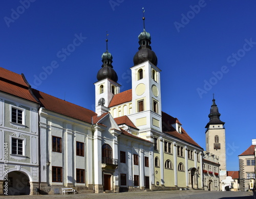 Saint Jakub and Jesus church of town Telc,Czech republic
