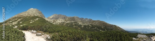 panorama of Krivan mountain in Vysoke Tatry mountains in Slovakia