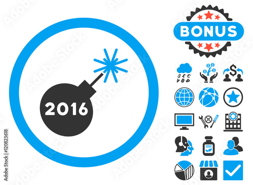 2016 Petard Flat Vector Icon with Bonus