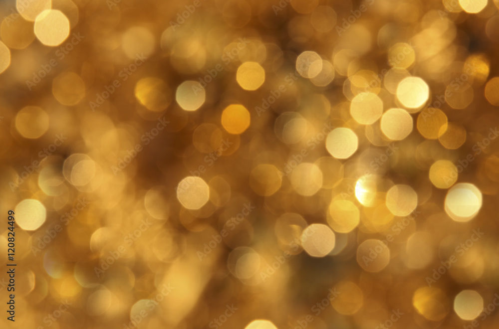 Golden christmas lights bokeh Golden christmas lights bokeh