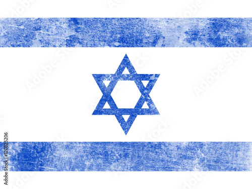 Grunge flag of Israel.