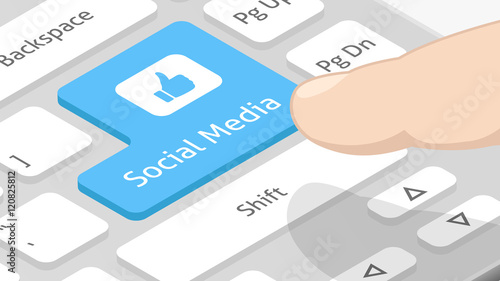 Social Media Button with Icon