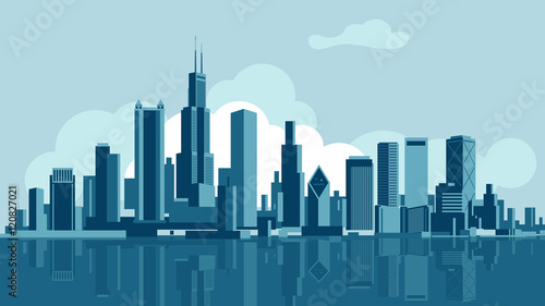 Obraz na plátně Chicago skyline