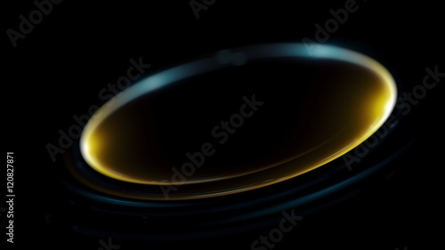 Circular lens flare. Abstract rotational galaxy. Beautiful ellipse border. Luxury shining hole. Rotational lines. Power energy element. Space for message. Abstract ring background.