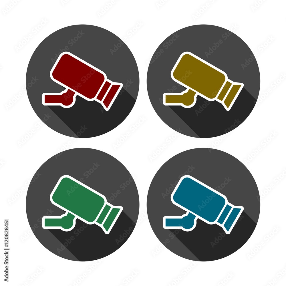 Security camera icon illustration Security camera icon illustration