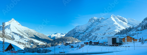 Winter mountain village (Austria, Tirol, Haselgehr)