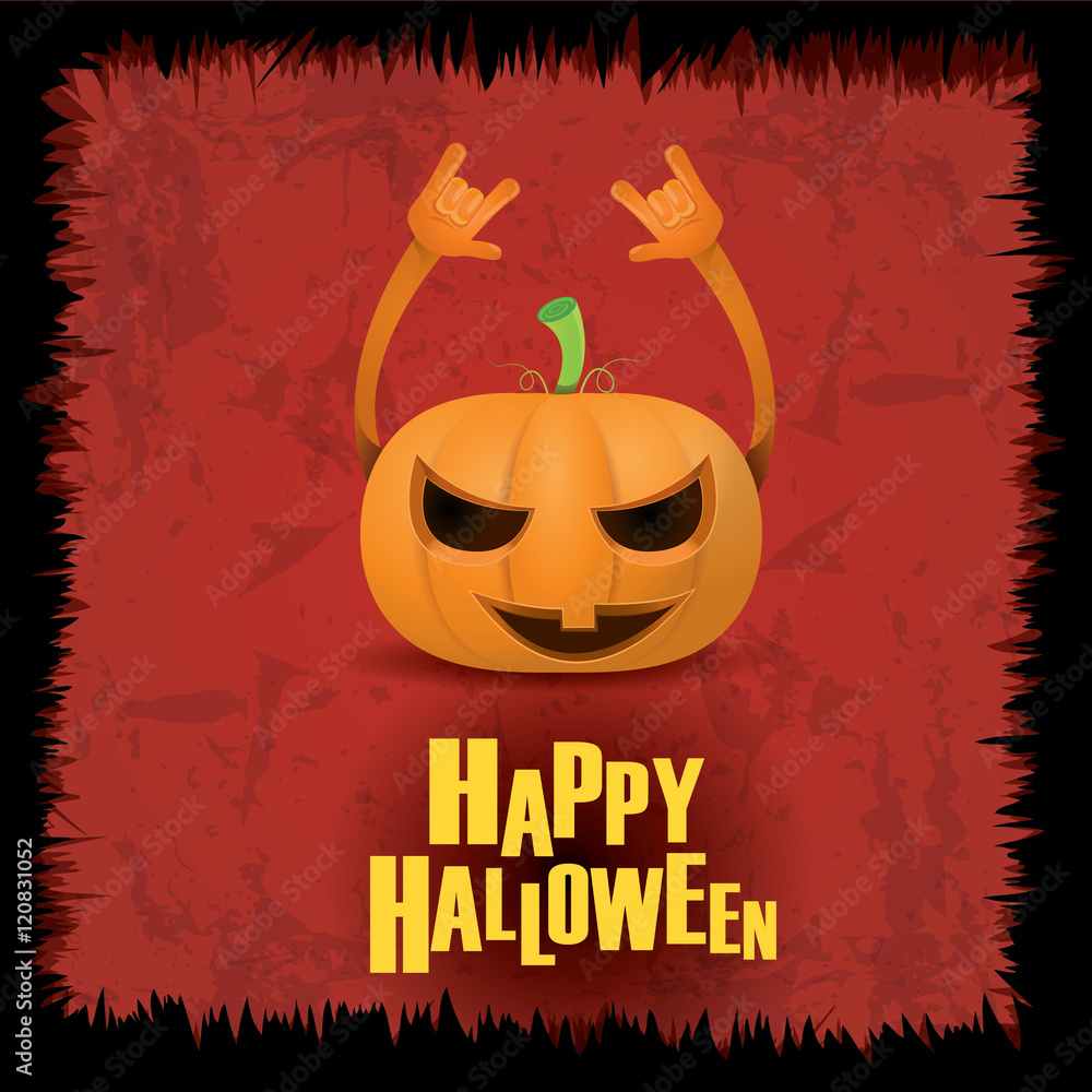 pumpkin rock n roll style halloween greeting card pumpkin rock n roll style halloween greeting card