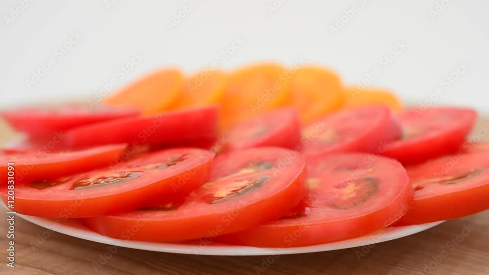 Tomatoes on a plate.
