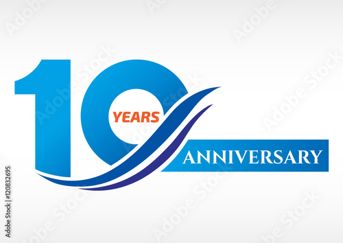 anniversary emblems 10 in anniversary concept template design