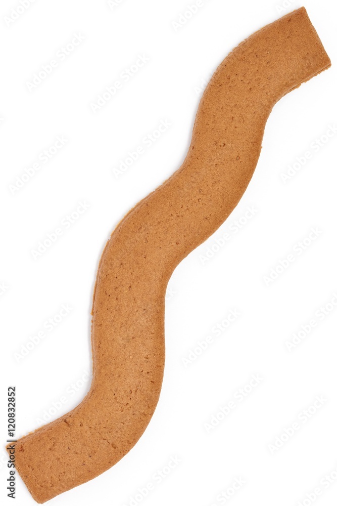 gingerbread letter, symbol - wave gingerbread letter, symbol - wave