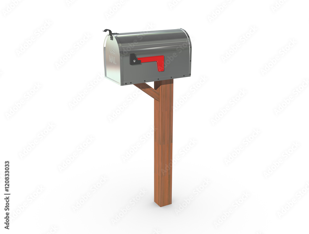 3D Rendering of a Mailbox in Chrome closed 3D Rendering of a Mailbox in Chrome closed