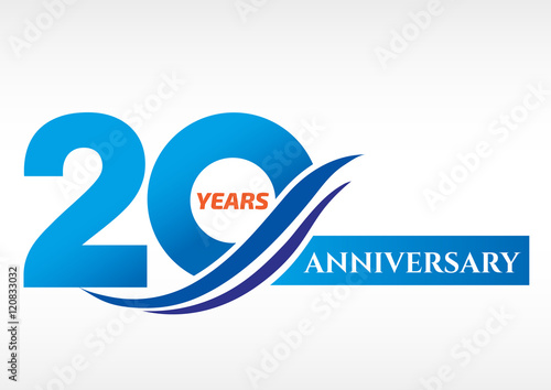 20 years anniversary Template logo