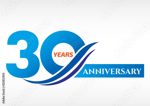 30 years anniversary Template logo