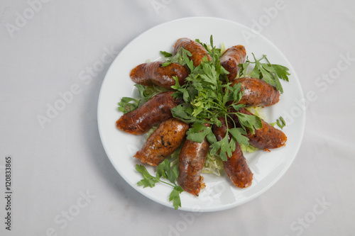 Rice-stuffed sausages called Mombar photo