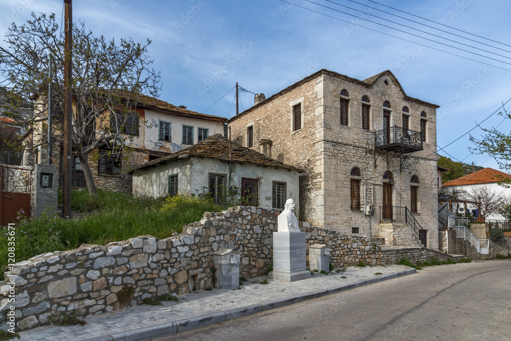 Old stone house in the village of Theologos,Thassos island, East Macedonia and Thrace, Greece  