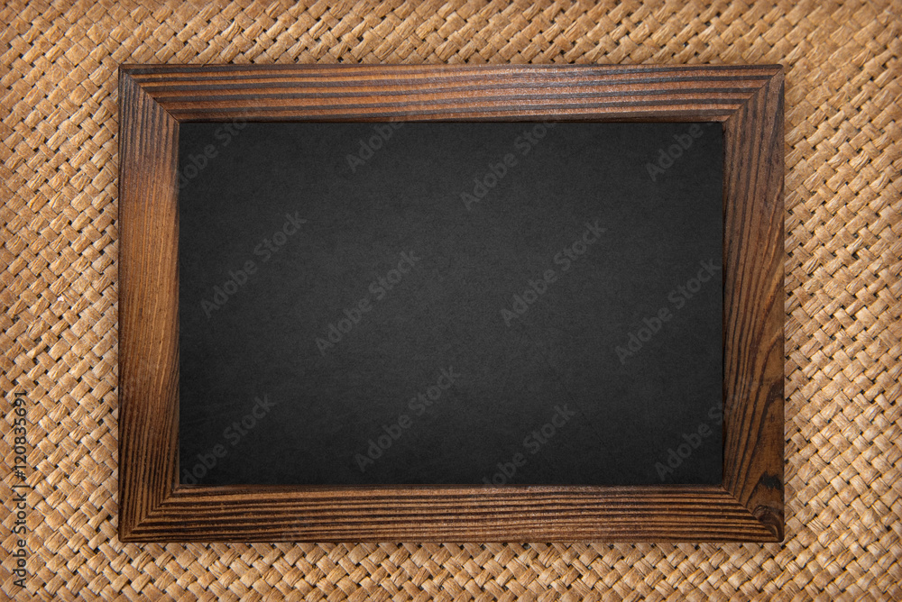 Fototapeta premium blackboard on weave background
