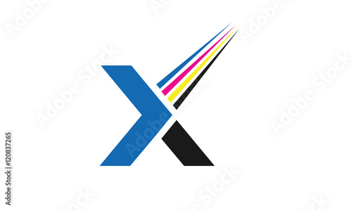  letter X cmyk logo