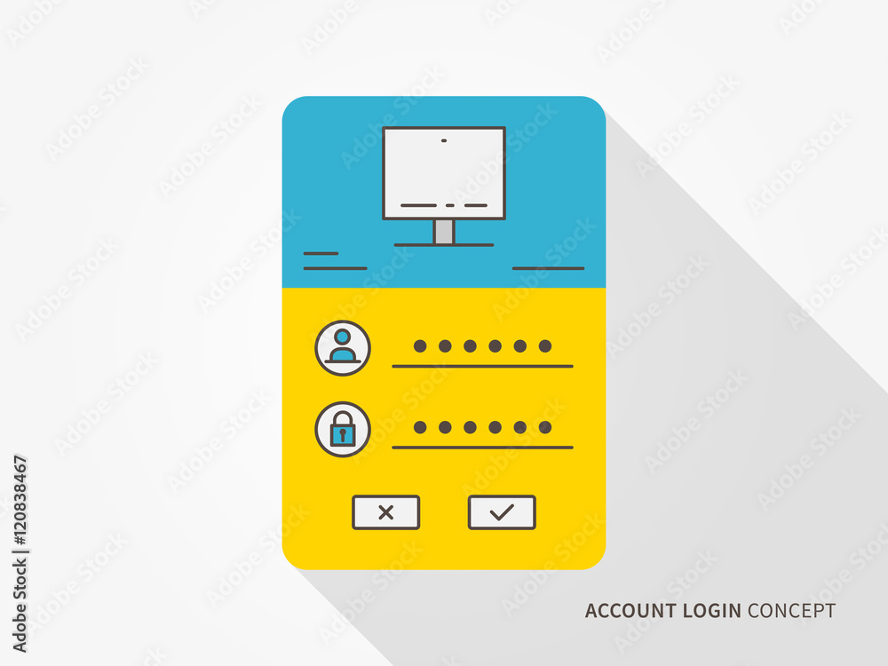 Login access webpage vector illustration. Sign up (log in, sign in) interface technology creative concept. Login access webpage vector illustration. Sign up (log in, sign in) interface technology creative concept.