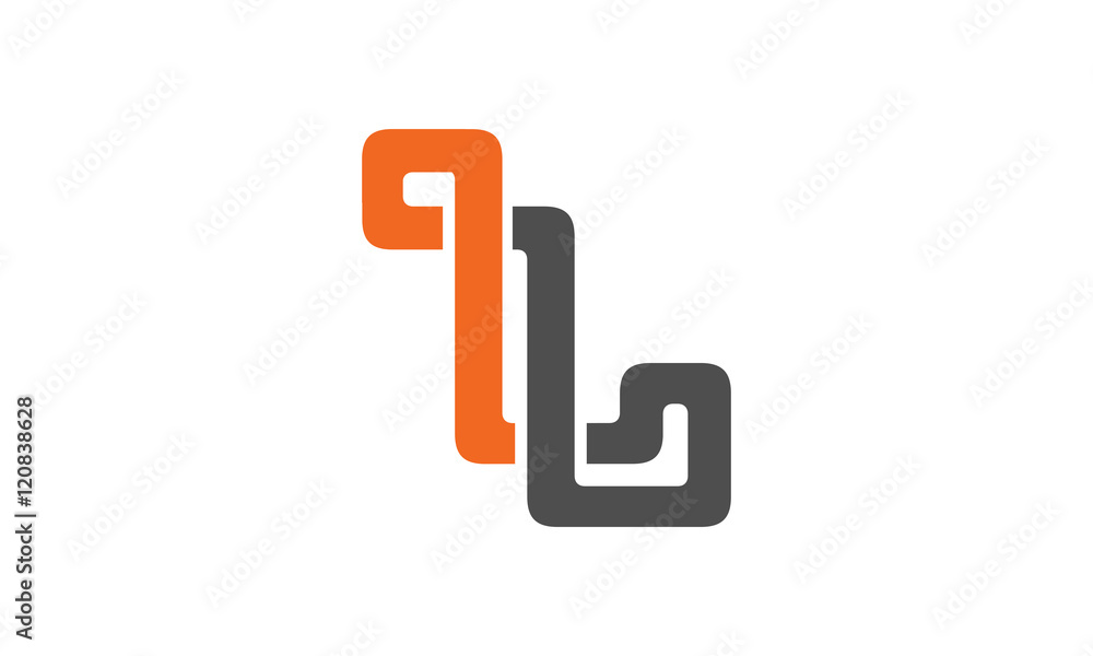 Monogram letter L line logo Monogram letter L line logo