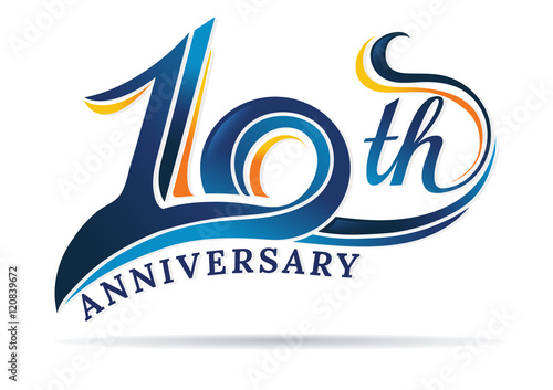 anniversary emblems 10 in anniversary concept template design