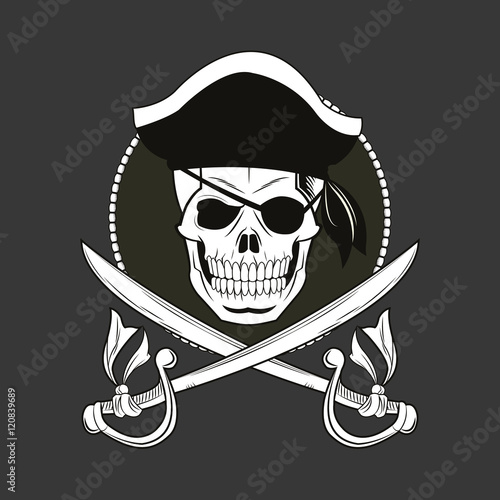 Dekoracja na wymiar  pirate-skull-emblem-image-vector-illustration-design