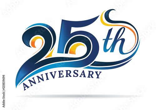 anniversary emblems 25 in anniversary concept template design
