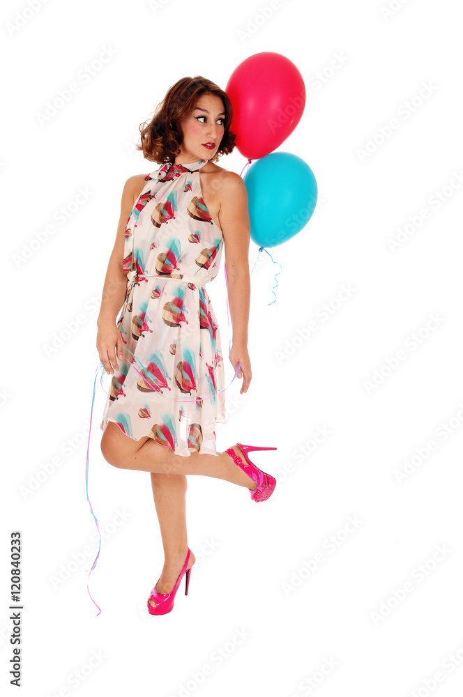 Beautiful woman holding balloon's. Beautiful woman holding balloon's.