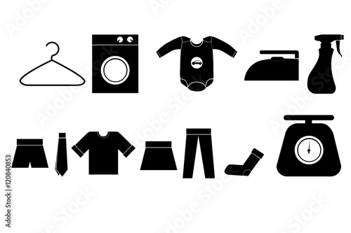 Laundry Icon, isolated on white
