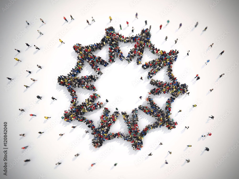 Ταπετσαρία 3D Rendering of solidarity in the world