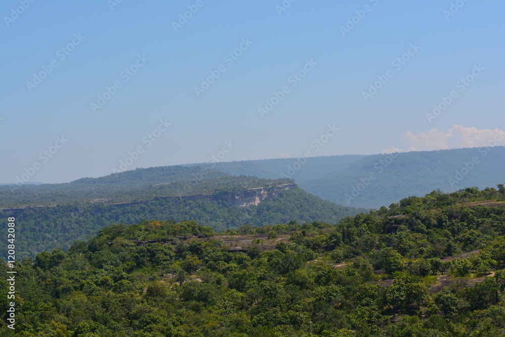 Mountain and sky in Pha tam National park Ubon Ratchathani, Thailand