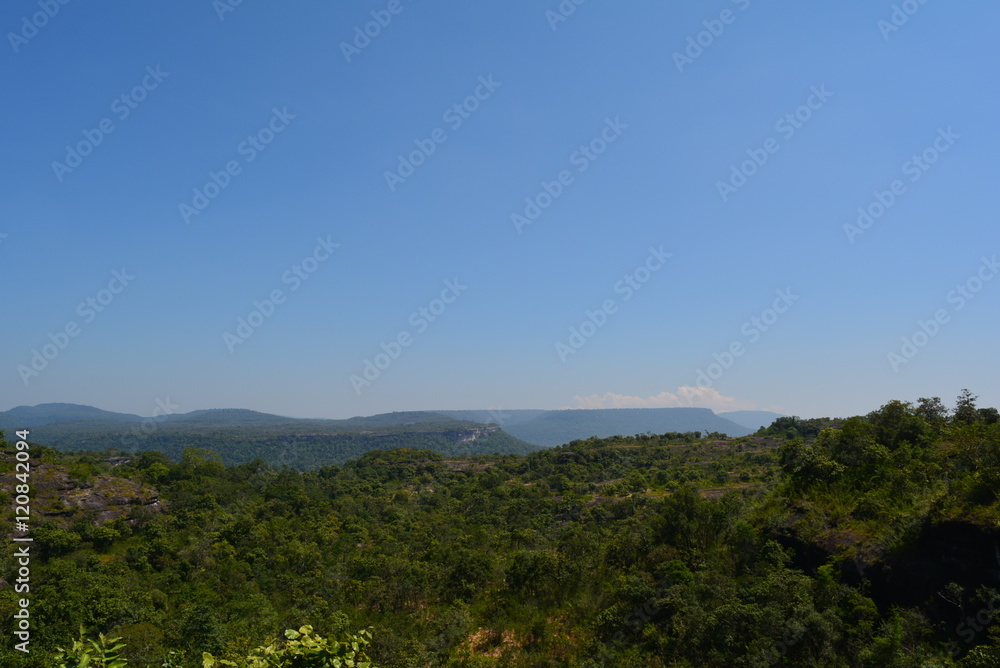 Mountain and sky in Pha tam National park Ubon Ratchathani, Thailand