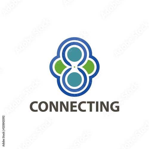 Connecting logo, business company