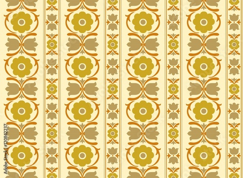 Ornament Muster Hintergrund Folklore Stoffmuster Tapetenmuster Kachel Tilde Gestaltung Homepagehintergrund 70er Jahre Druck Papiermuster Internetseitenmuster Blume Blümchen 70er