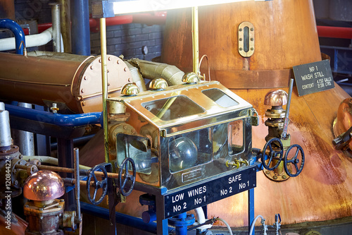 Machinery whiskey distillery in the Highlands, Scotland