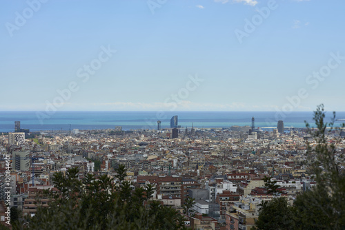 Series of photos of the most emblematic of Barcelona, Gell Park, Las Ramblas, Gaudí. Barcelona, Spain © peizais