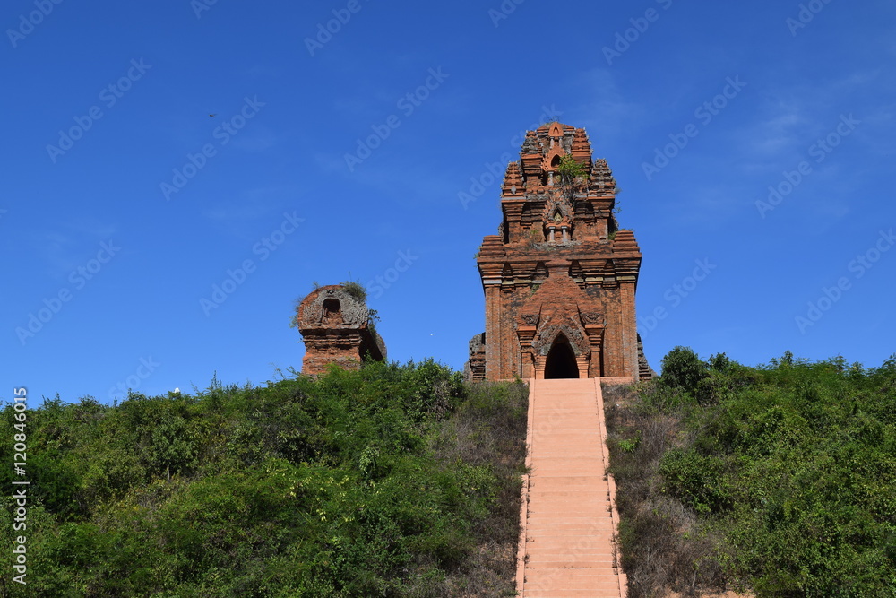 ancient brick Cham Banh It tower and pagoda ancient brick Cham Banh It tower and pagoda