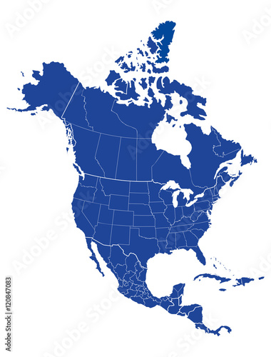 Map of North america photo